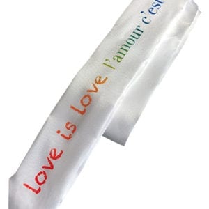 WORLD PRIDE White Wrap-Around Tie